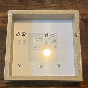 IKEA SANNAHED Natural Light Wood Frame with White Mat